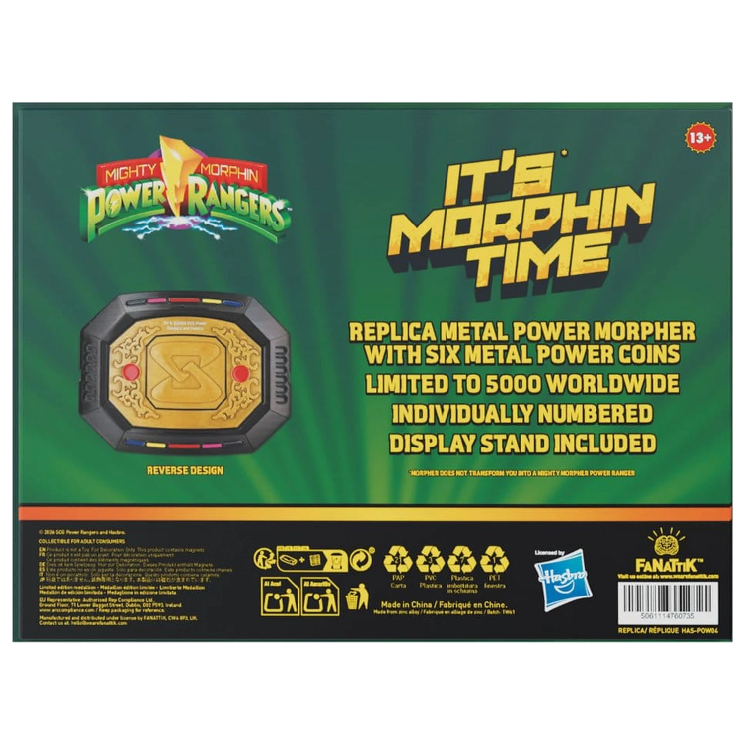 Power Rangers replika Interchangeable Power Morpher Limitált kiadás 7 x 9 cm termékfotó