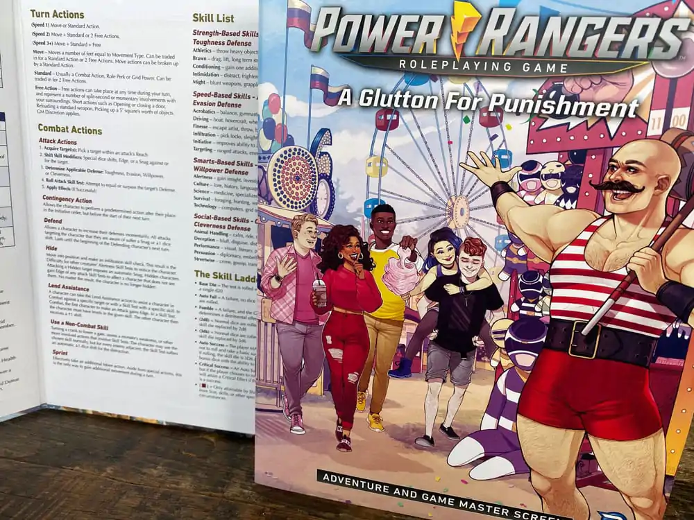 Power Rangers RPG book A Glutton for Punishment Adventure &amp; GM Screen angol nyelvű termékfotó