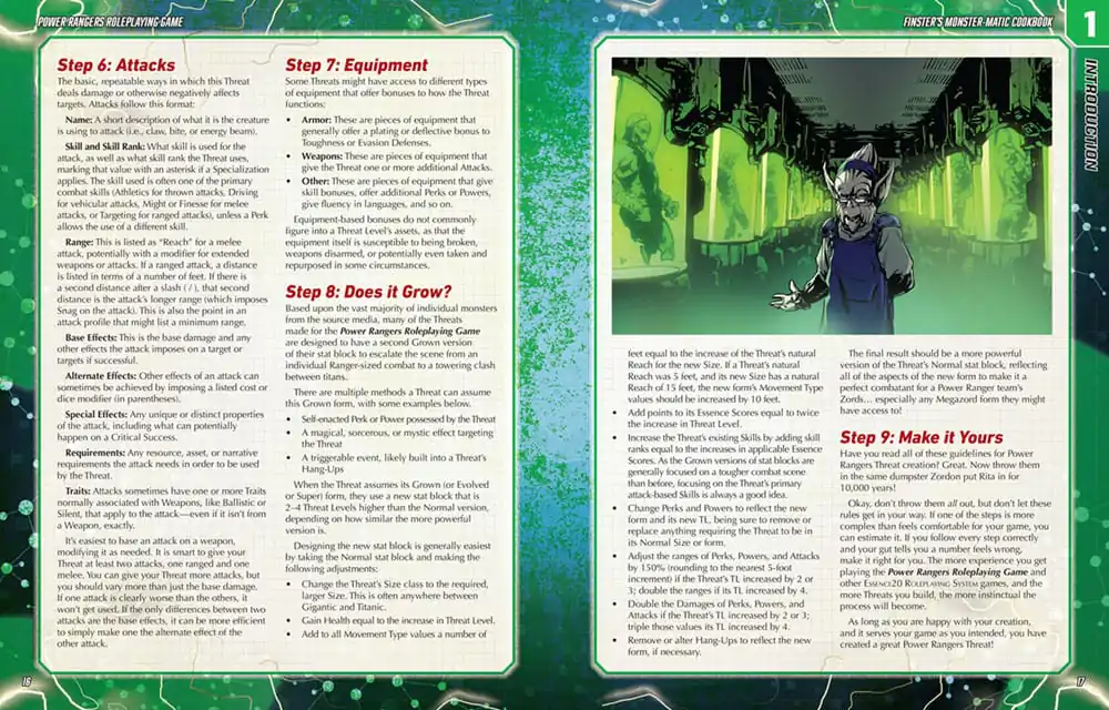 Power Rangers RPG book Finster's Monster-Matic Cookbook Sourcebook *Englische Version* termékfotó