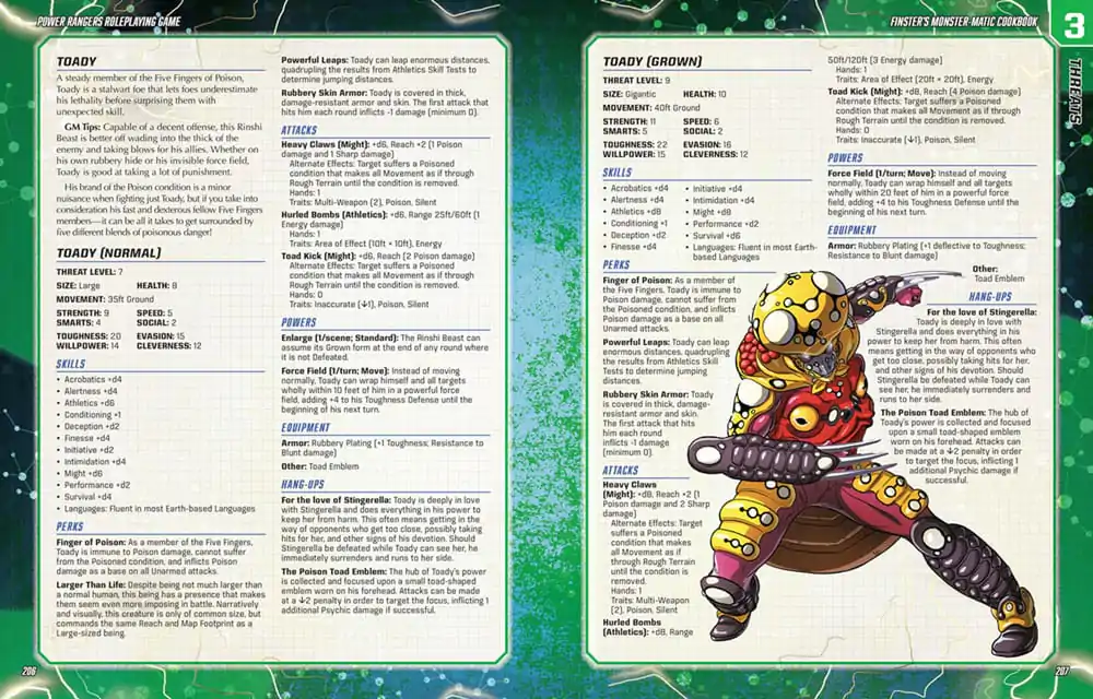 Power Rangers RPG book Finster's Monster-Matic Cookbook Sourcebook *Englische Version* termékfotó