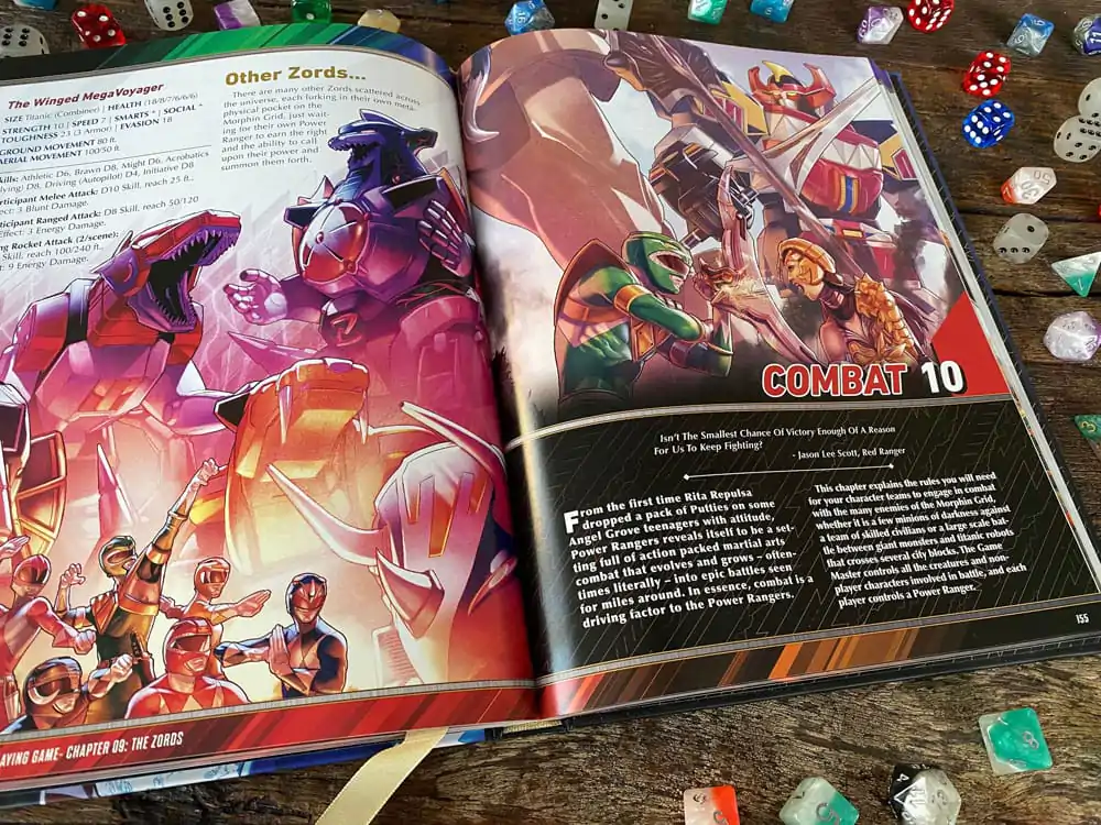 Power Rangers RPG Core angol nyelvű szabálykönyv termékfotó