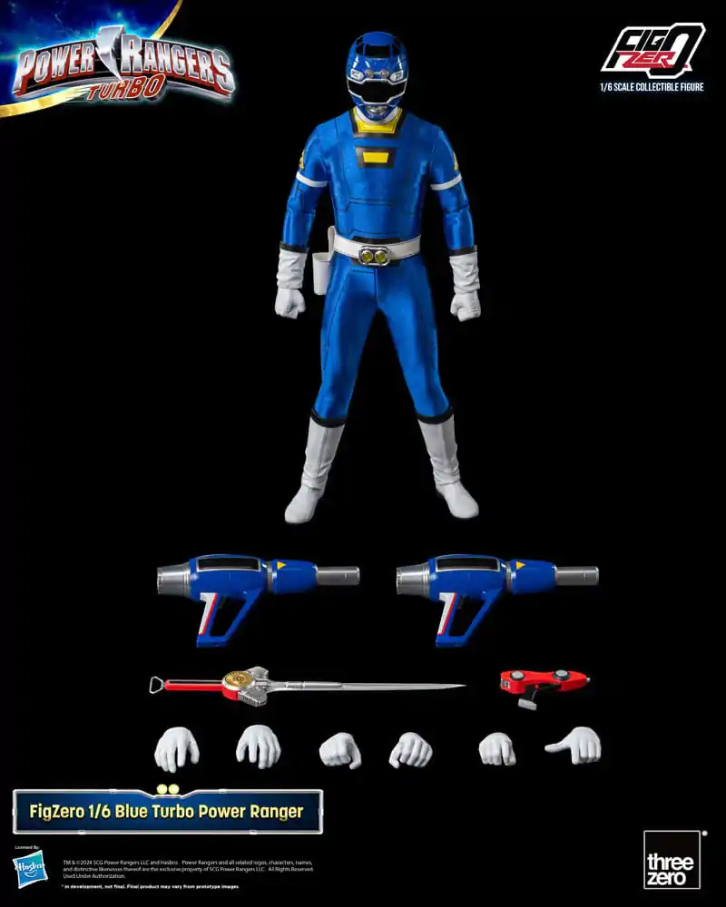 Power Rangers Turbo FigZero 1/6 Blue Turbo Power Ranger akciófigura 30 cm termékfotó