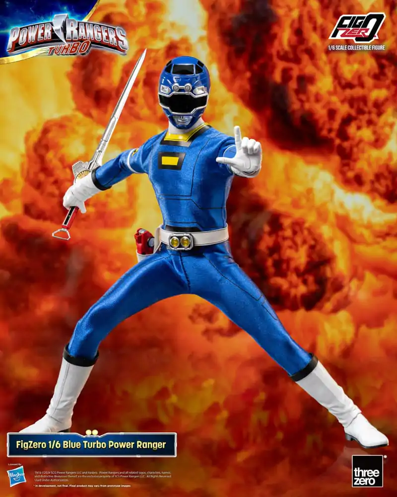 Power Rangers Turbo FigZero 1/6 Blue Turbo Power Ranger akciófigura 30 cm termékfotó