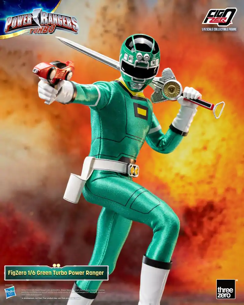 Power Rangers Turbo FigZero 1/6 Green Turbo Power Ranger akciófigura 30 cm termékfotó