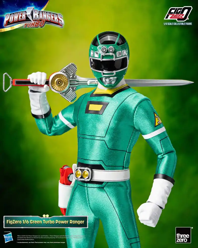 Power Rangers Turbo FigZero 1/6 Green Turbo Power Ranger akciófigura 30 cm termékfotó