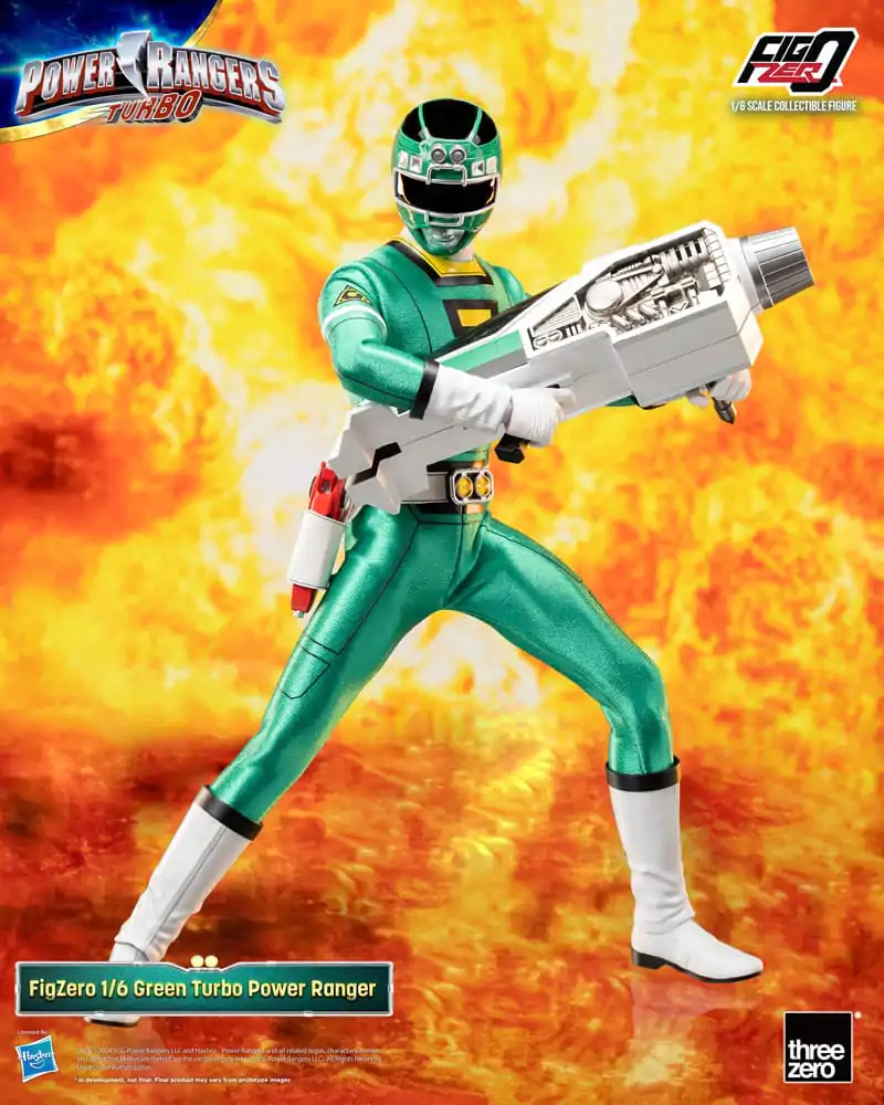 Power Rangers Turbo FigZero 1/6 Green Turbo Power Ranger akciófigura 30 cm termékfotó