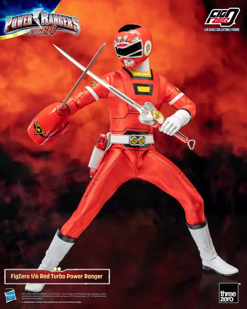 Power Rangers Turbo FigZero 1/6 Red Turbo Power Ranger akciófigura 30 cm termékfotó