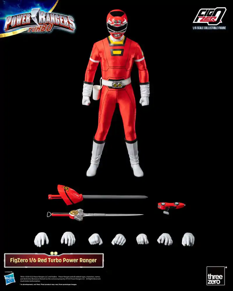 Power Rangers Turbo FigZero 1/6 Red Turbo Power Ranger akciófigura 30 cm termékfotó