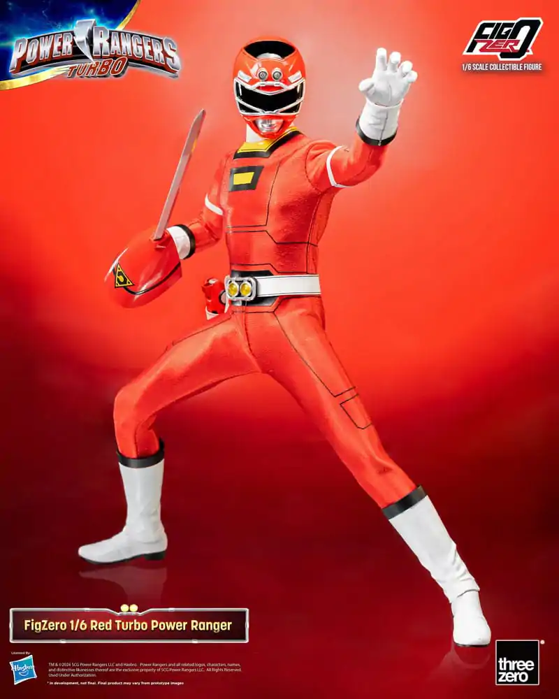 Power Rangers Turbo FigZero 1/6 Red Turbo Power Ranger akciófigura 30 cm termékfotó