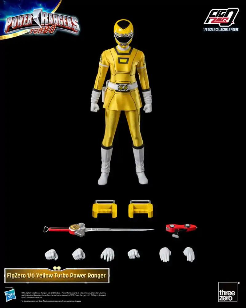 Power Rangers Turbo FigZero 1/6 Yellow Turbo Power Ranger akciófigura 30 cm termékfotó