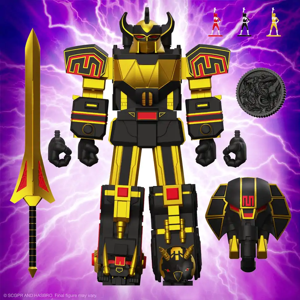 Power Rangers Ultimates Megazord (Black/Gold) akciófigura 18 cm termékfotó