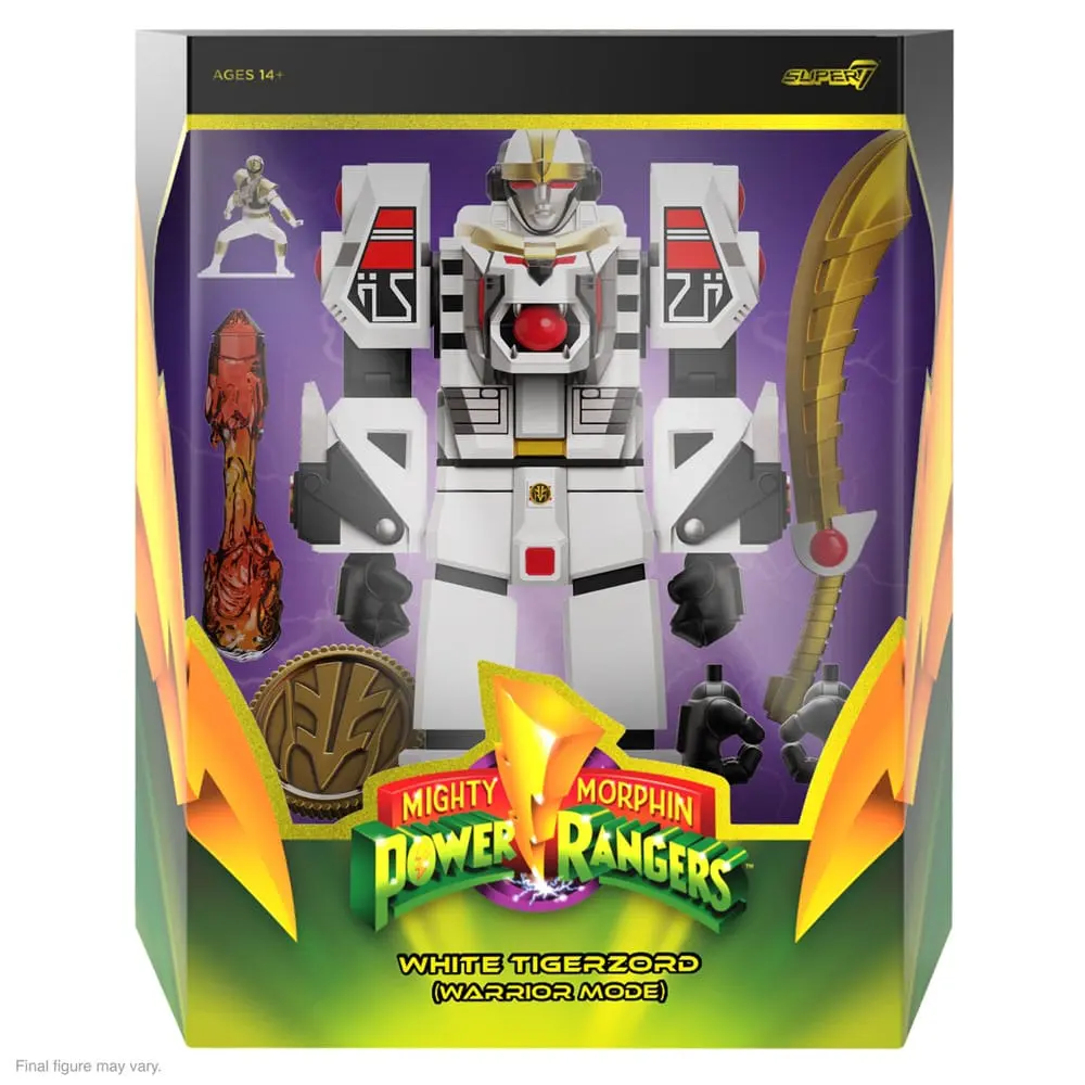 Power Rangers Ultimates White Tigerzord (Warrior Mode) akciófigura 18 cm termékfotó