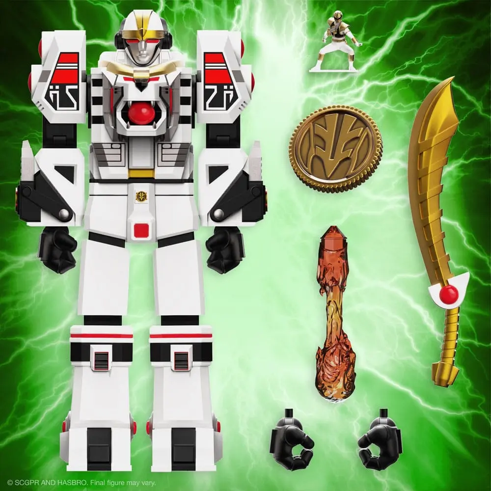 Power Rangers Ultimates White Tigerzord (Warrior Mode) akciófigura 18 cm termékfotó