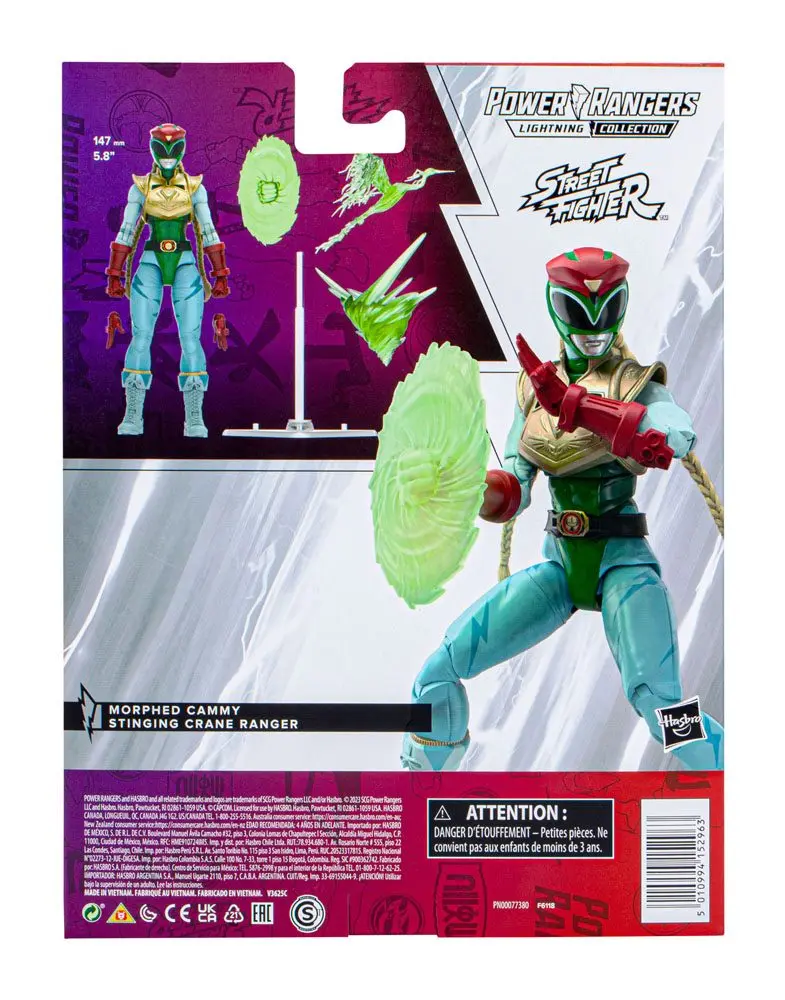 Power Rangers x Street Fighter Lightning Collection Morphed Cammy Stinging Crane Ranger akciófigura 15 cm termékfotó