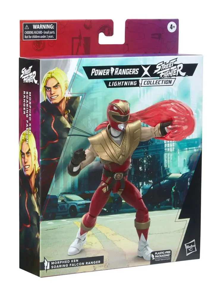 Power Rangers x Street Fighter Lightning Collection  Morphed Ken Soaring Falcon Ranger akciófigura 15 cm termékfotó