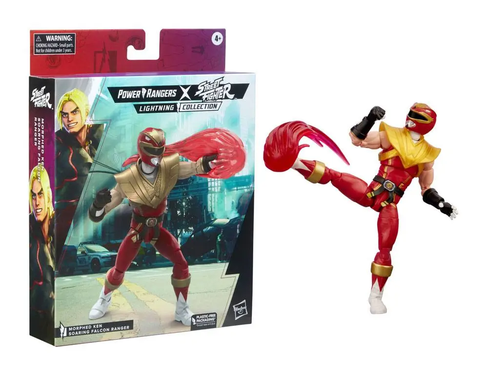 Power Rangers x Street Fighter Lightning Collection  Morphed Ken Soaring Falcon Ranger akciófigura 15 cm termékfotó