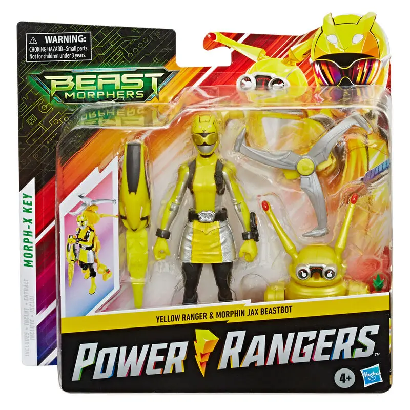 Power Rangers Yellow Ranger és Morphin Jax Beastbot 2db-os figura csomag 15cm termékfotó