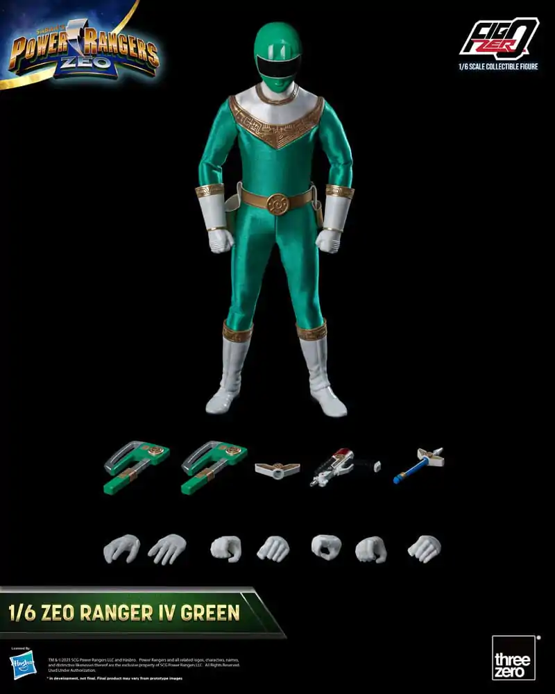 Power Rangers Zeo FigZero 1/6 Ranger IV Green akciófigura 30 cm termékfotó