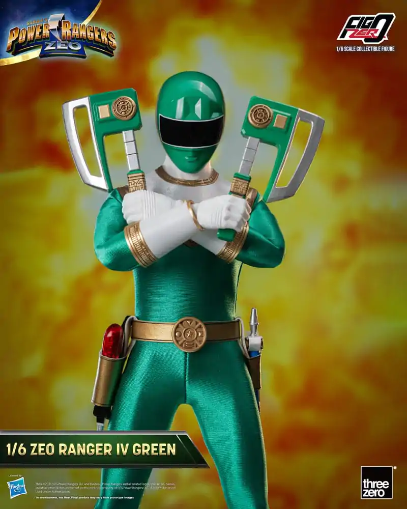 Power Rangers Zeo FigZero 1/6 Ranger IV Green akciófigura 30 cm termékfotó