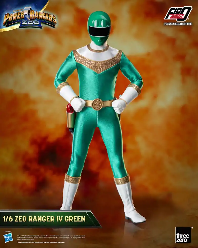 Power Rangers Zeo FigZero 1/6 Ranger IV Green akciófigura 30 cm termékfotó