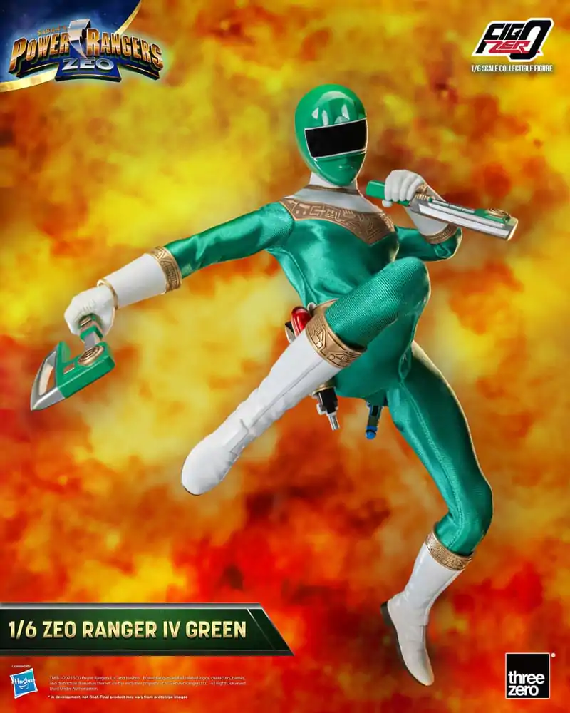 Power Rangers Zeo FigZero 1/6 Ranger IV Green akciófigura 30 cm termékfotó