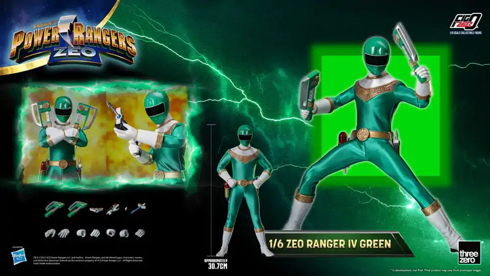 Power Rangers Zeo FigZero 1/6 Ranger IV Green akciófigura 30 cm termékfotó