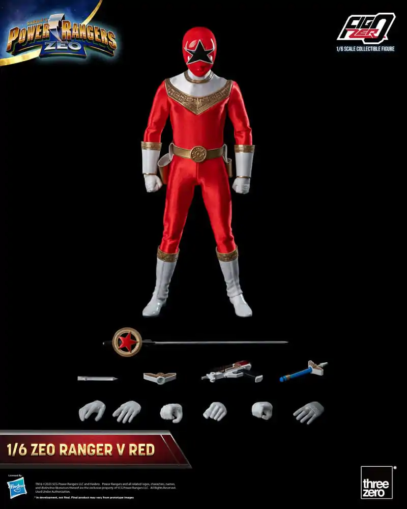 Power Rangers Zeo FigZero 1/6 Ranger V Red akciófigura 30 cm termékfotó