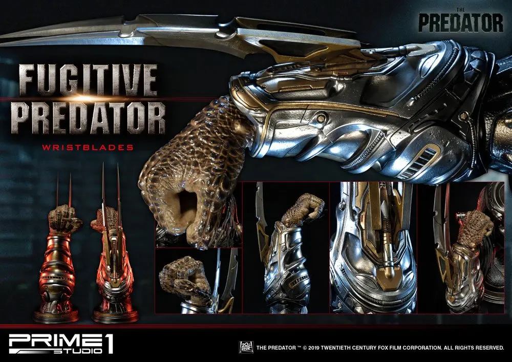 Predator 2018 1/1 Fugitive Predator WristPenges mellszobor figura 74 cm termékfotó