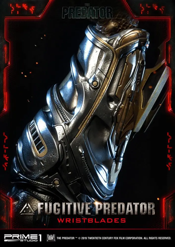 Predator 2018 1/1 Fugitive Predator WristPenges mellszobor figura 74 cm termékfotó