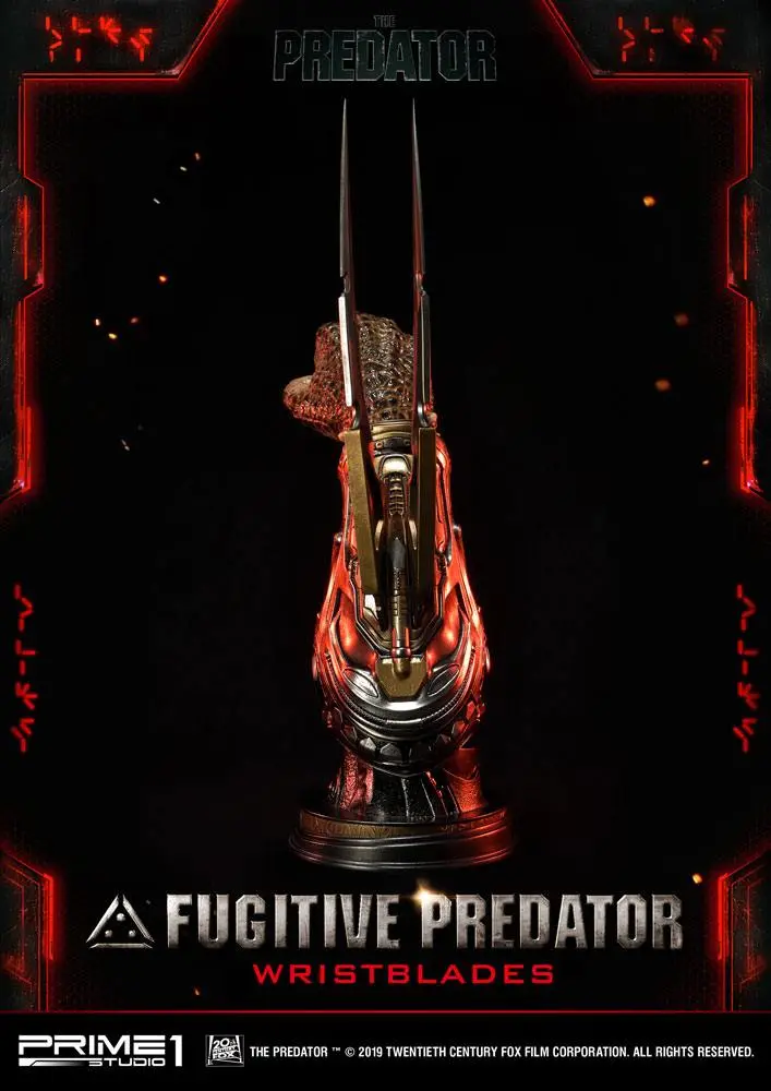 Predator 2018 1/1 Fugitive Predator WristPenges mellszobor figura 74 cm termékfotó
