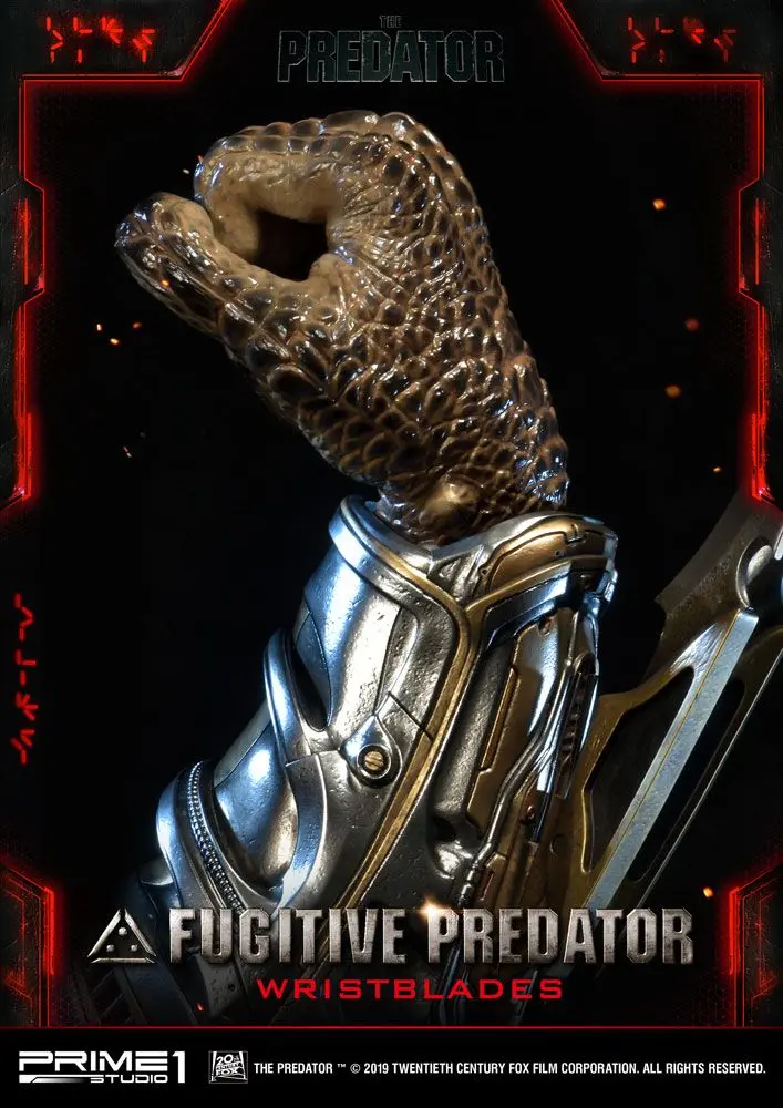 Predator 2018 1/1 Fugitive Predator WristPenges mellszobor figura 74 cm termékfotó