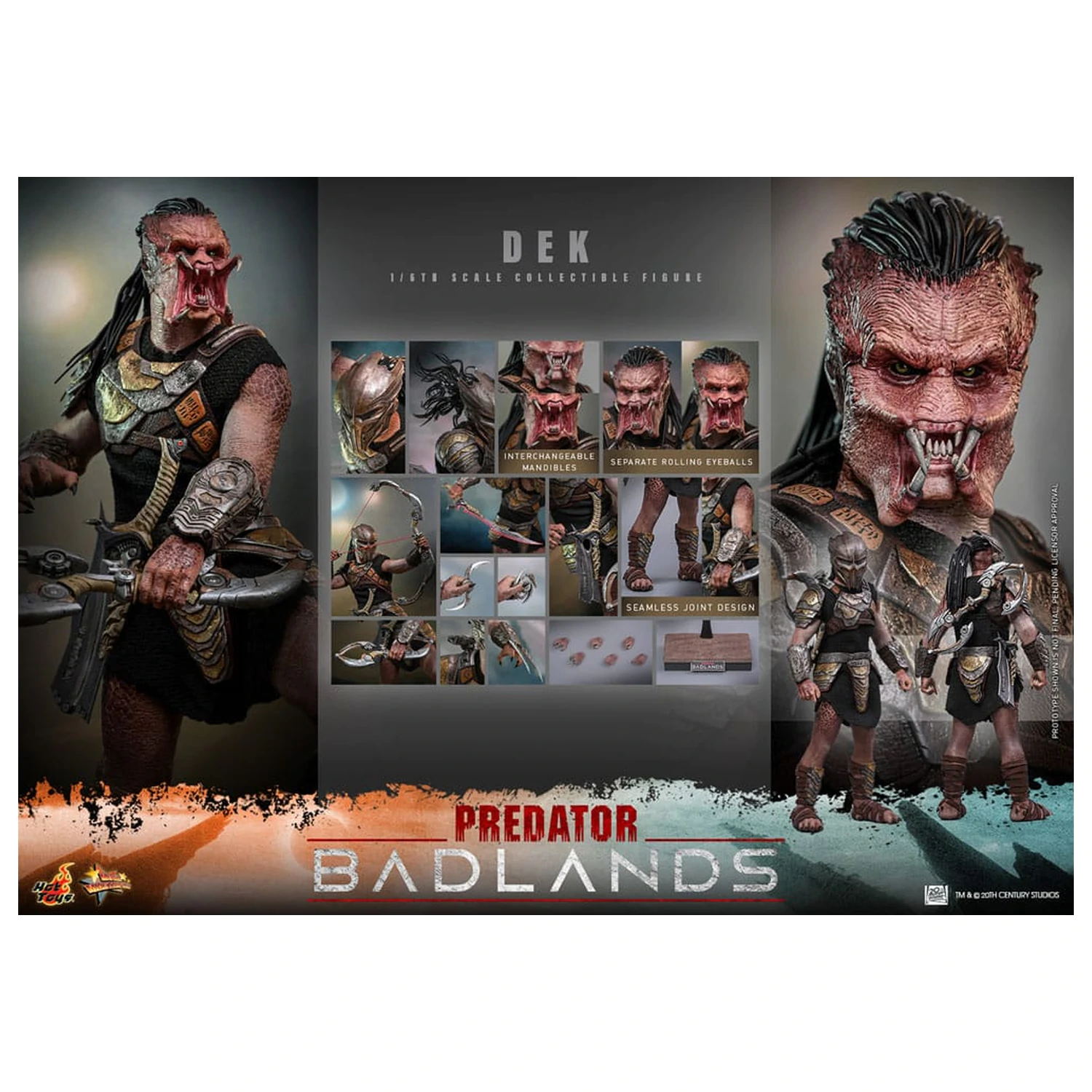 Predator: Badlands Movie Masterpiece 1/6 Dek akciófigura 30 cm termékfotó