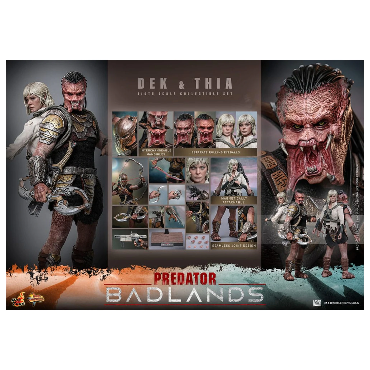 Predator: Badlands Movie Masterpiece 1/6 Dek & Thia akciófigura 30 cm termékfotó