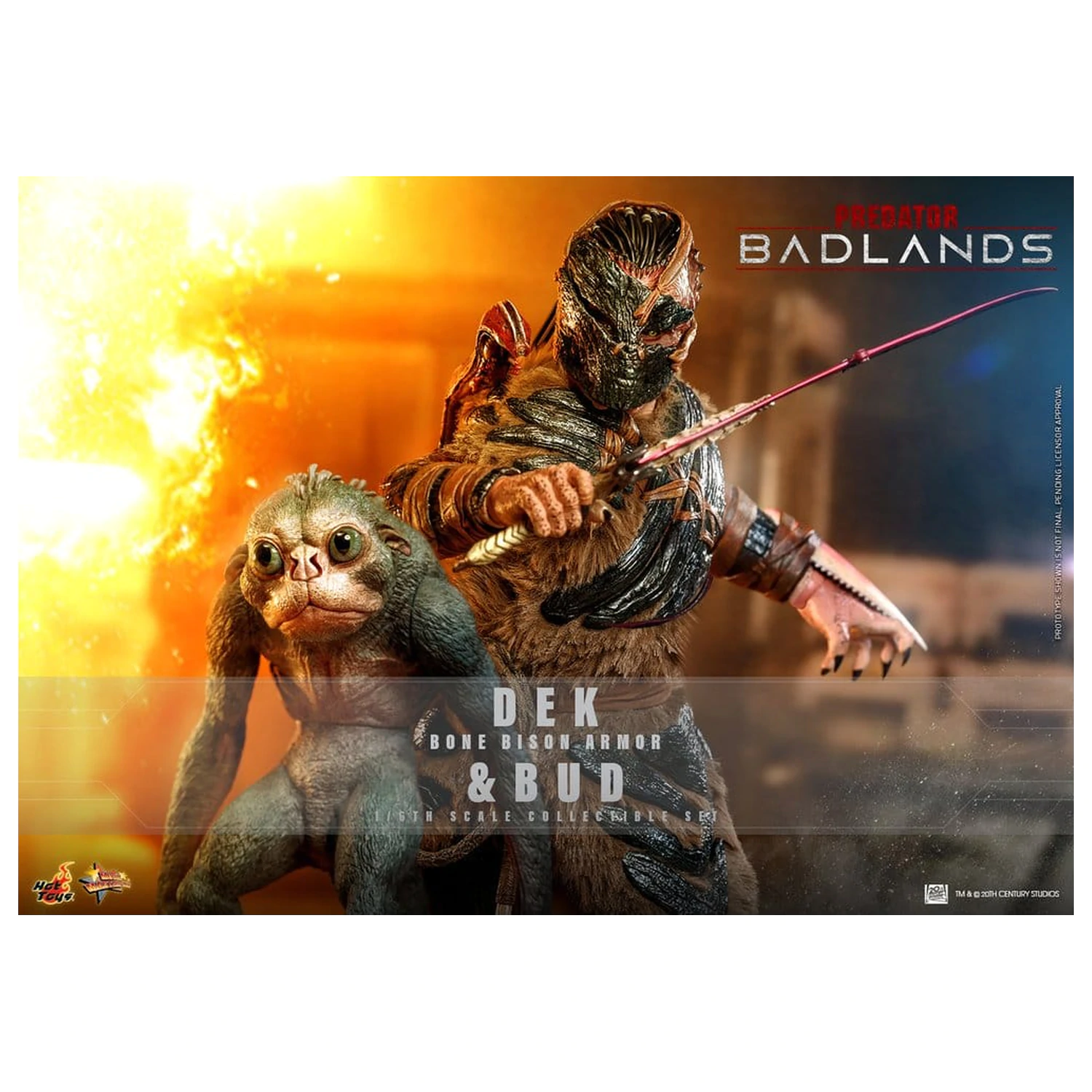 Predator: Badlands Movie Masterpiece Action 1/6 Dek (Bone Bison Armor) and Bud 2 db-os figura csomag 31 cm termékfotó