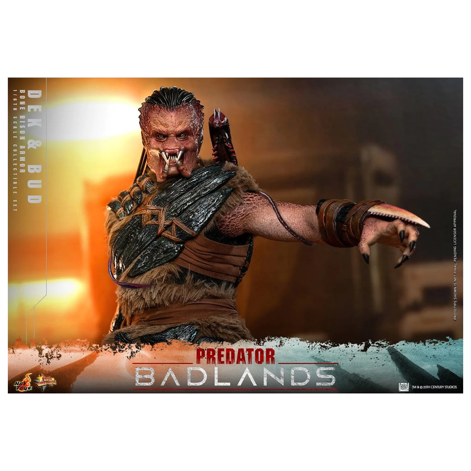 Predator: Badlands Movie Masterpiece Action 1/6 Dek (Bone Bison Armor) and Bud 2 db-os figura csomag 31 cm termékfotó