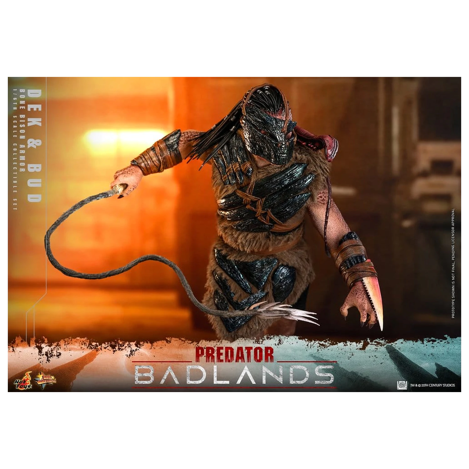 Predator: Badlands Movie Masterpiece Action 1/6 Dek (Bone Bison Armor) and Bud 2 db-os figura csomag 31 cm termékfotó