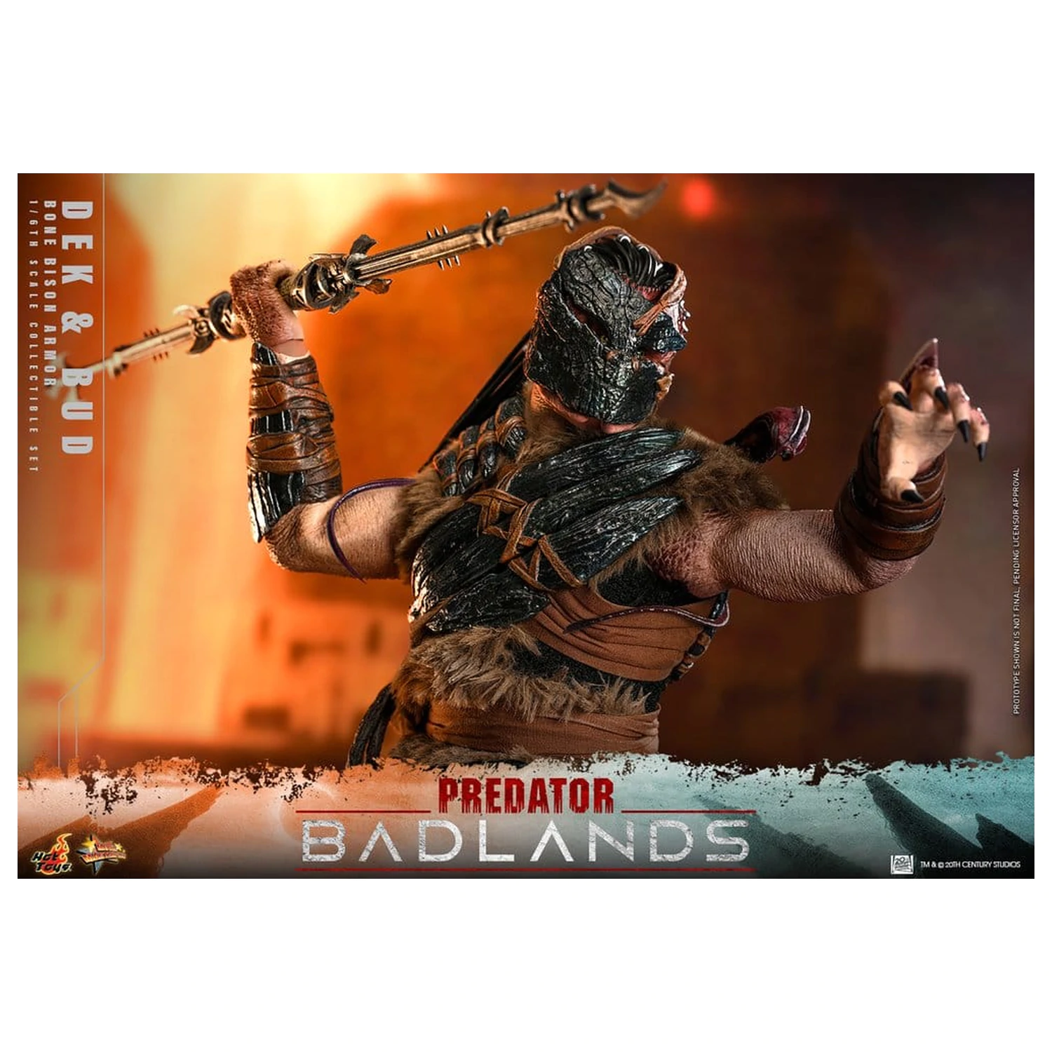 Predator: Badlands Movie Masterpiece Action 1/6 Dek (Bone Bison Armor) and Bud 2 db-os figura csomag 31 cm termékfotó