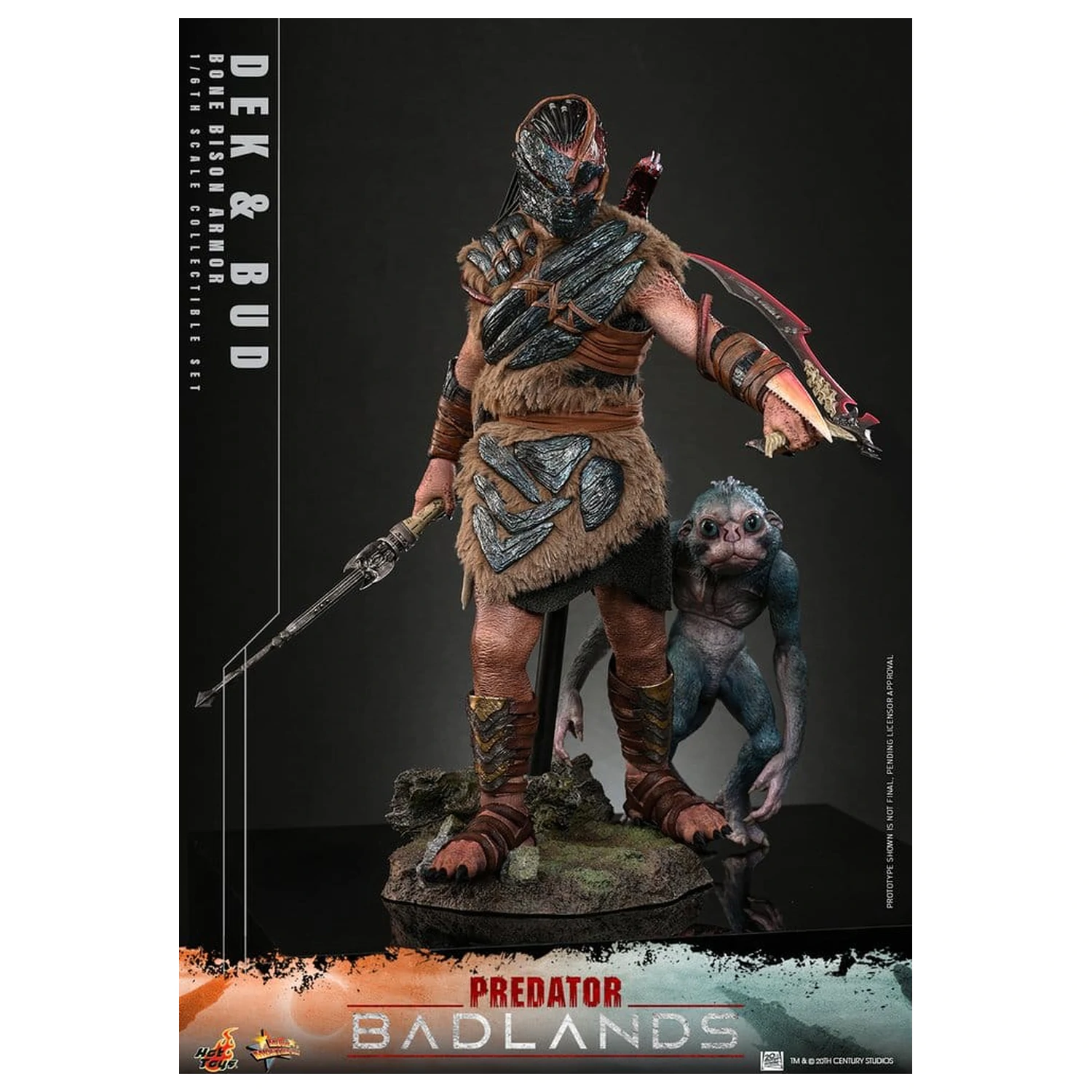Predator: Badlands Movie Masterpiece Action 1/6 Dek (Bone Bison Armor) and Bud 2 db-os figura csomag 31 cm termékfotó