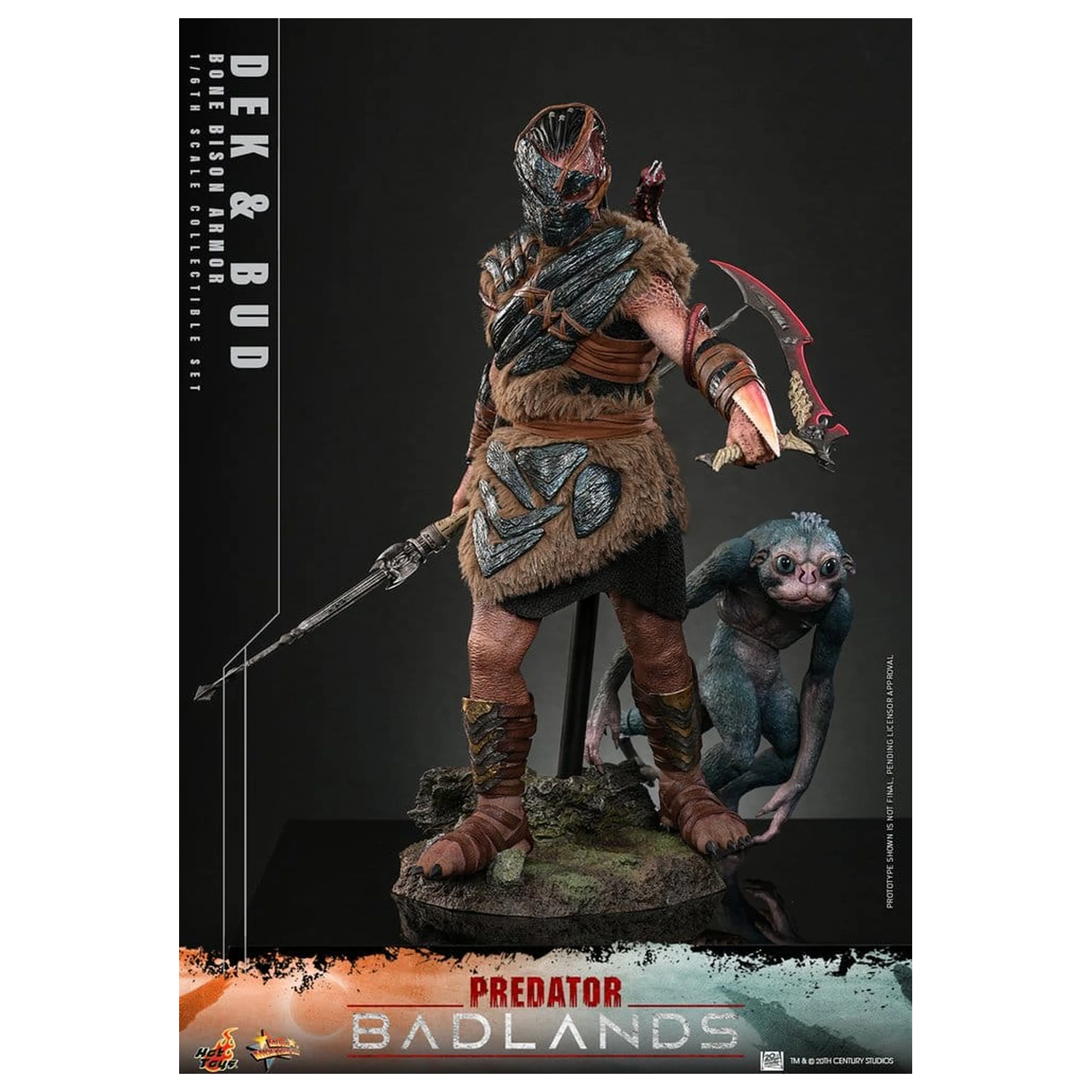 Predator: Badlands Movie Masterpiece Action 1/6 Dek (Bone Bison Armor) and Bud 2 db-os figura csomag 31 cm termékfotó
