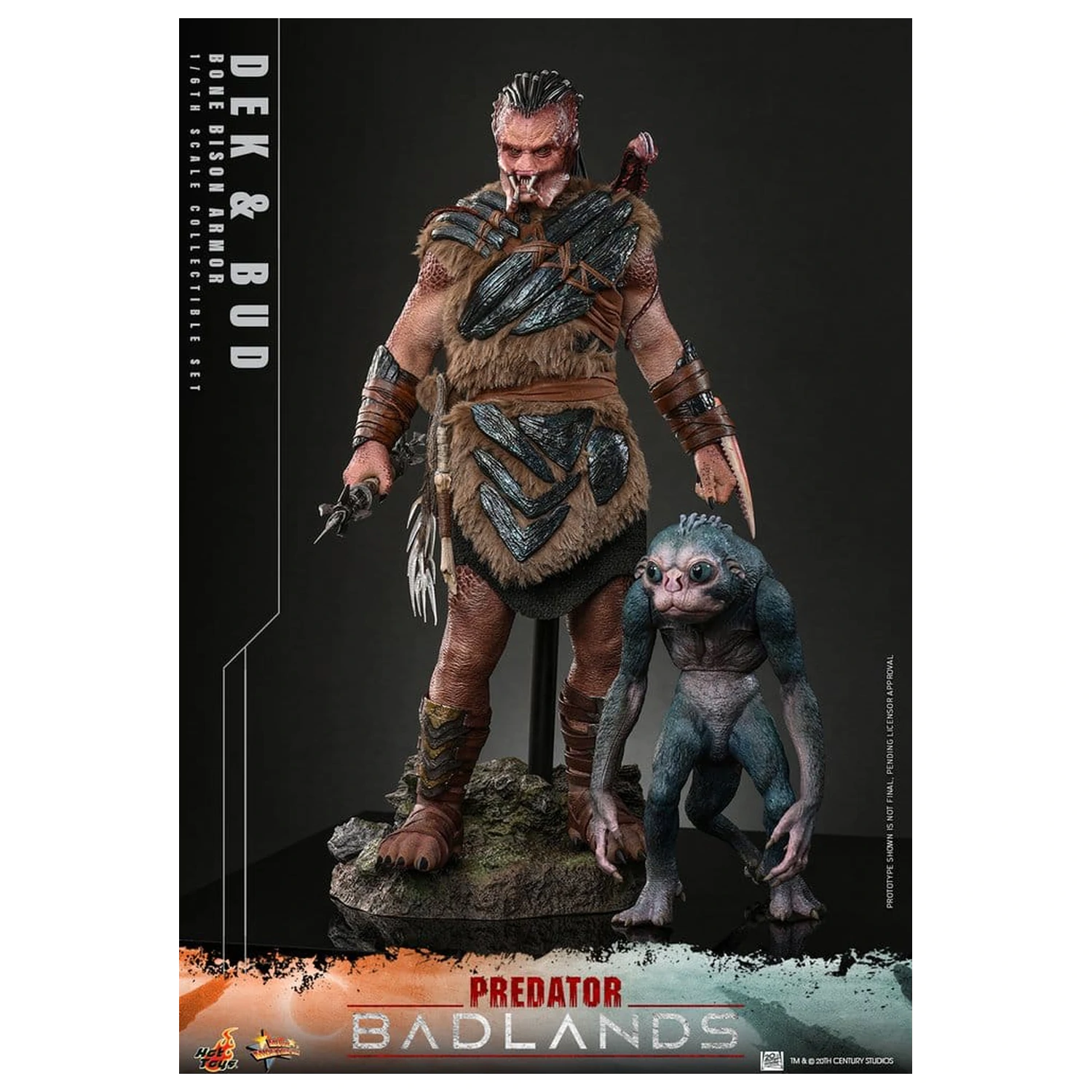 Predator: Badlands Movie Masterpiece Action 1/6 Dek (Bone Bison Armor) and Bud 2 db-os figura csomag 31 cm termékfotó