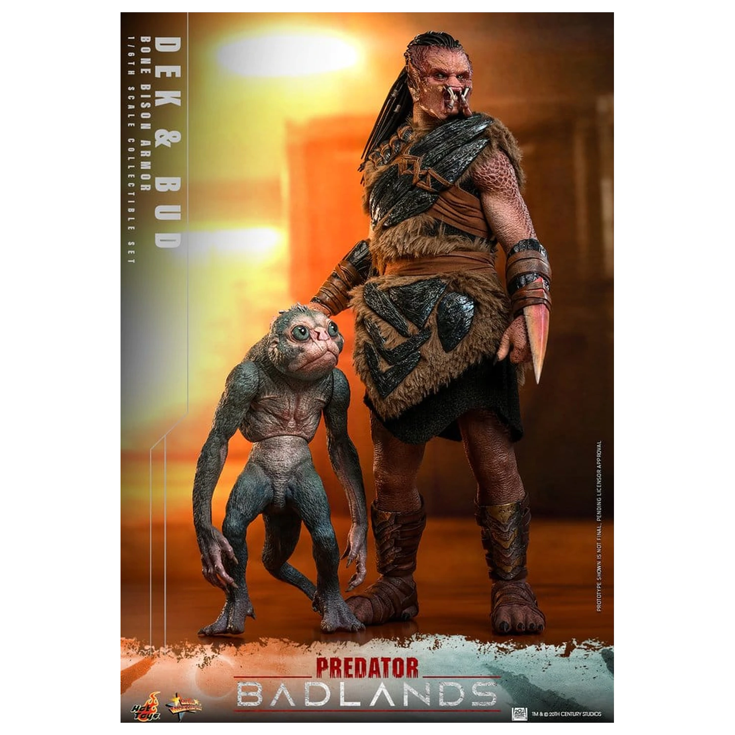 Predator: Badlands Movie Masterpiece Action 1/6 Dek (Bone Bison Armor) and Bud 2 db-os figura csomag 31 cm termékfotó
