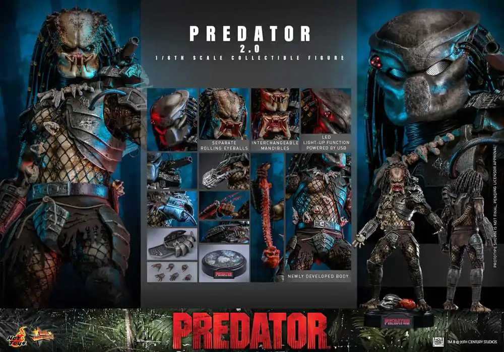Predator Movie Masterpiece 1/6 Predator (2.0) akciófigura 34 cm termékfotó