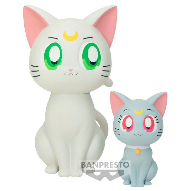 Pretty Guardian Sailor Moon Cosmos the Movie Sofvimates Artemis &amp; Diana figura 15cm termékfotó