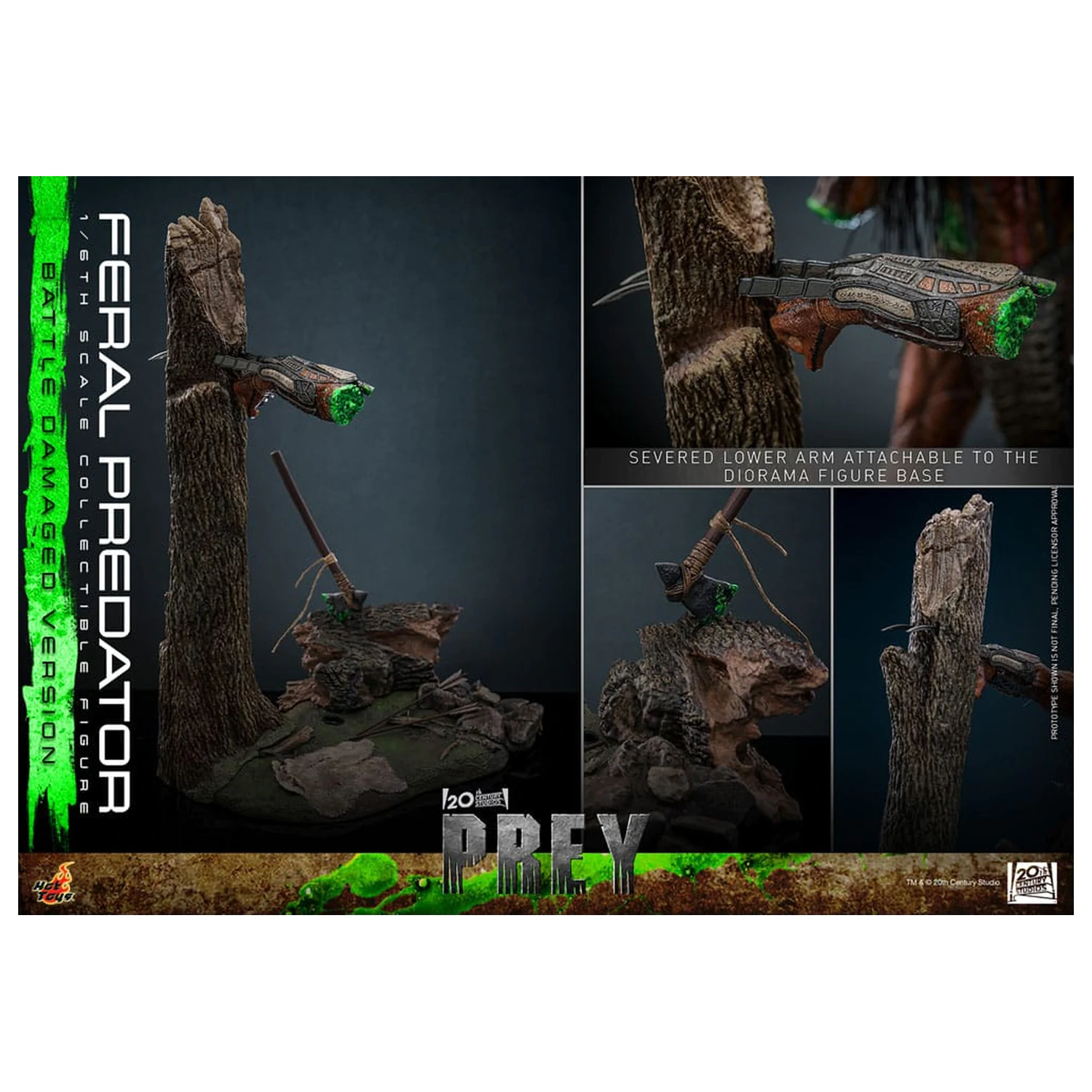 Prey 1/6 Feral Predator (Battle Damaged Version) akciófigura 37 cm termékfotó