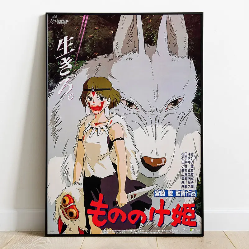 Princess Mononoke Characters fa fali kép 35 x 50 cm termékfotó