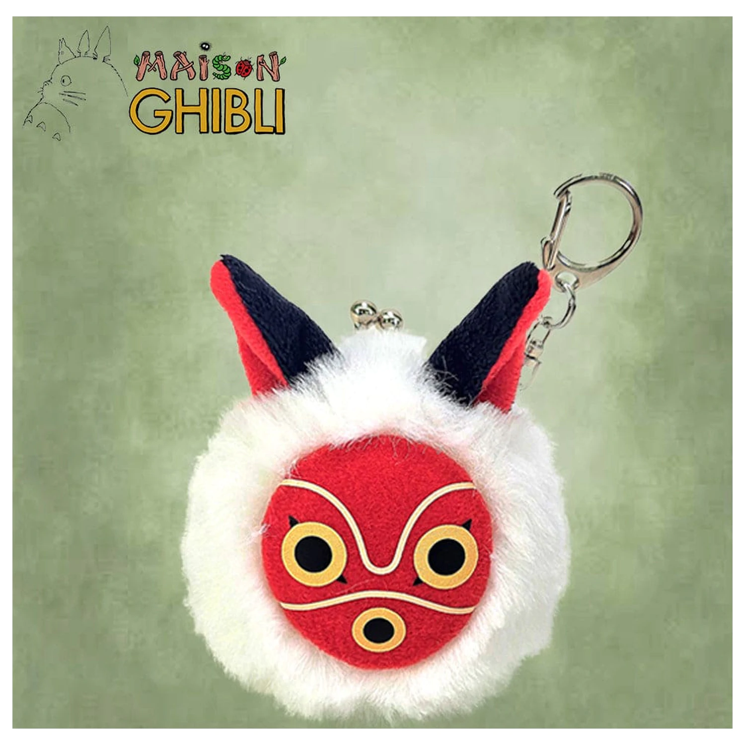 Princess Mononoke Funwari Mini plüss Coin pénztárca San´s Mask termékfotó