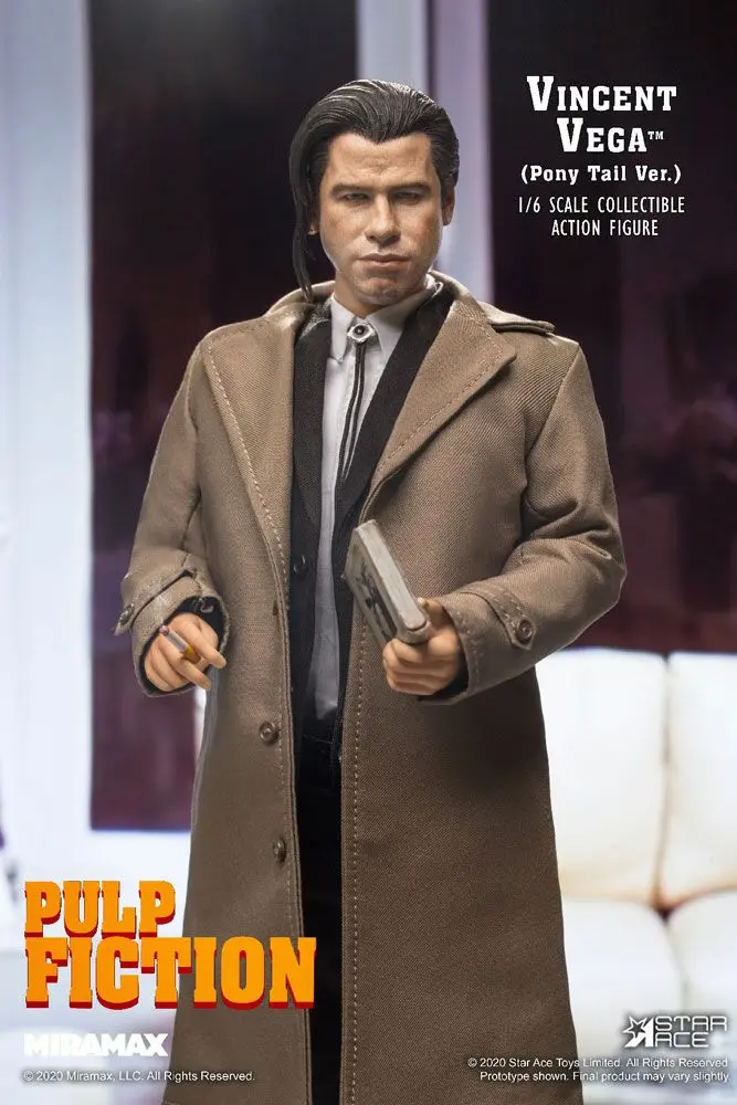 Pulp Fiction My Favourite Movie akciófigura 1/6 Vincent Vega 2.0 (Pony Tail) Deluxe Version 30 cm termékfotó