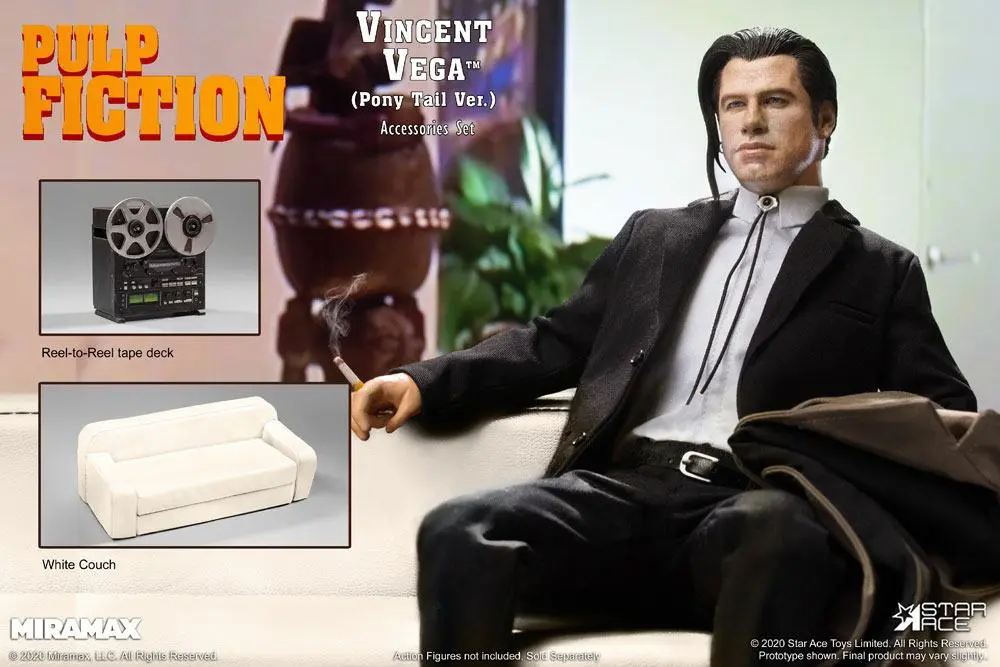 Pulp Fiction My Favourite Movie akciófigura 1/6 Vincent Vega 2.0 (Pony Tail) Deluxe Version 30 cm termékfotó