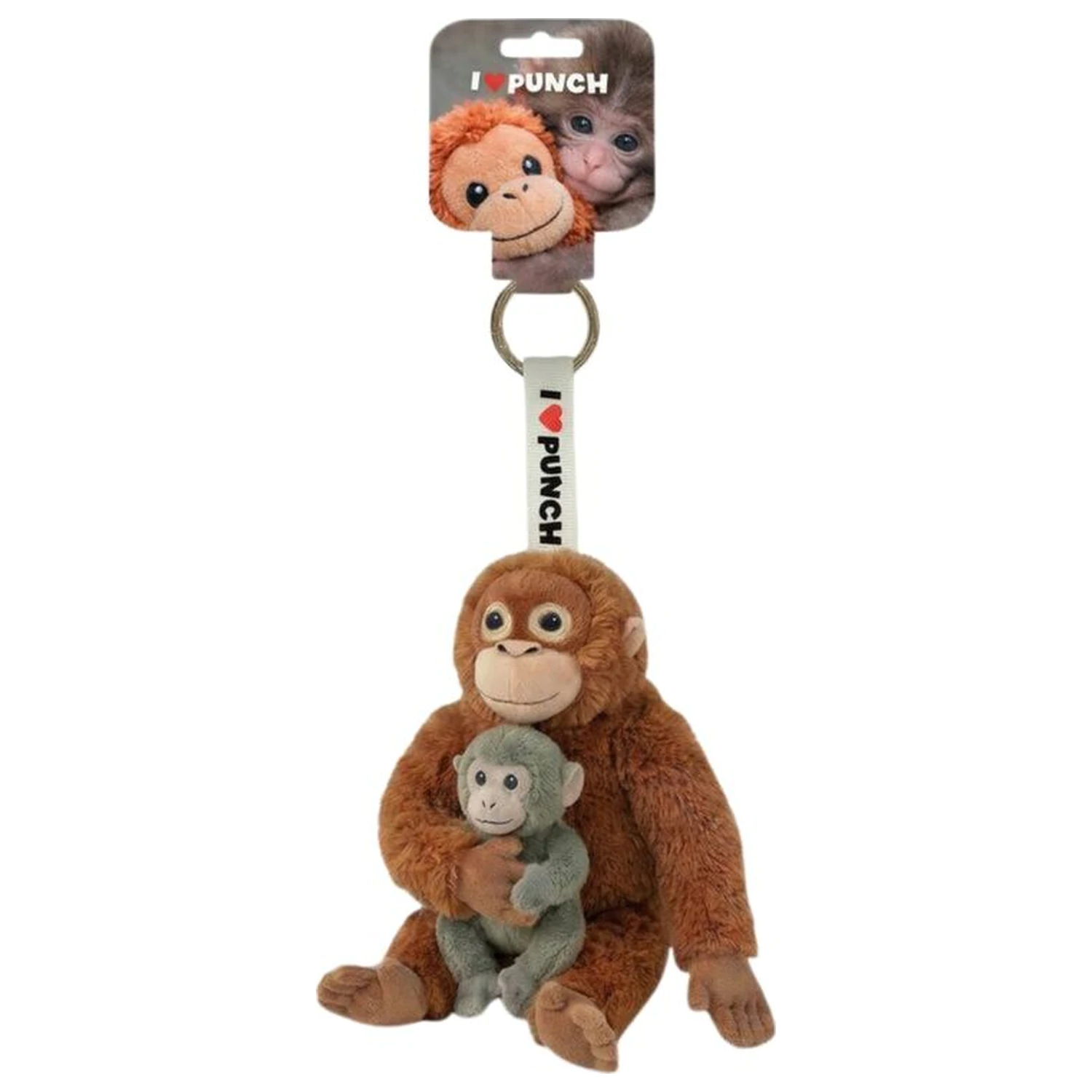 Punch monkey plüss kulcstartó 15cm termékfotó