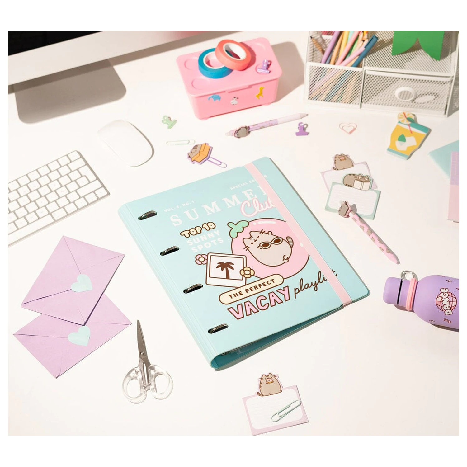 Pusheen 4 gyűrűs karton irattartó mappa termékfotó